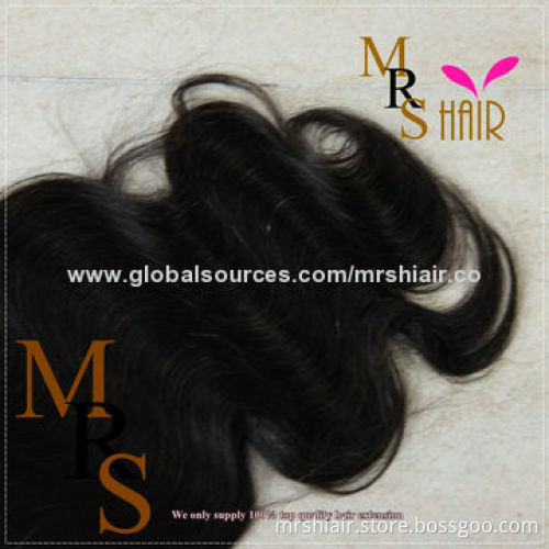 12-inch Natural Black New Body Wave Human Hair Weaving